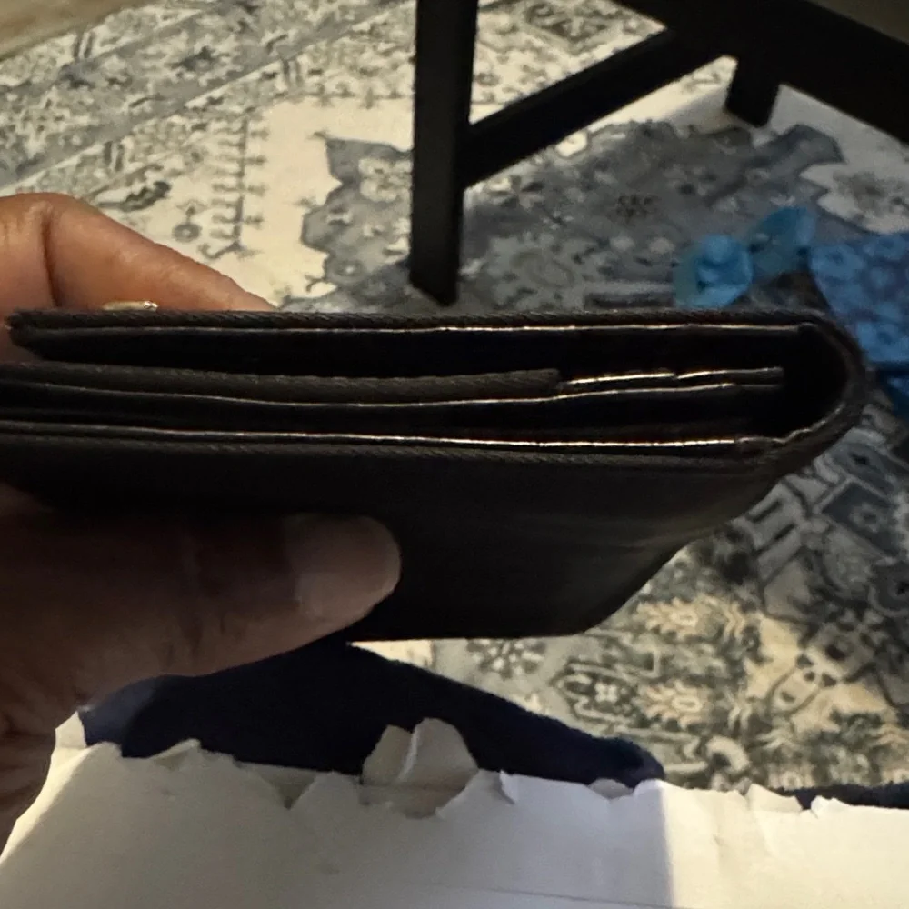 Prada Black Men's Long Trifold Wallet with Metal Logo Plaque